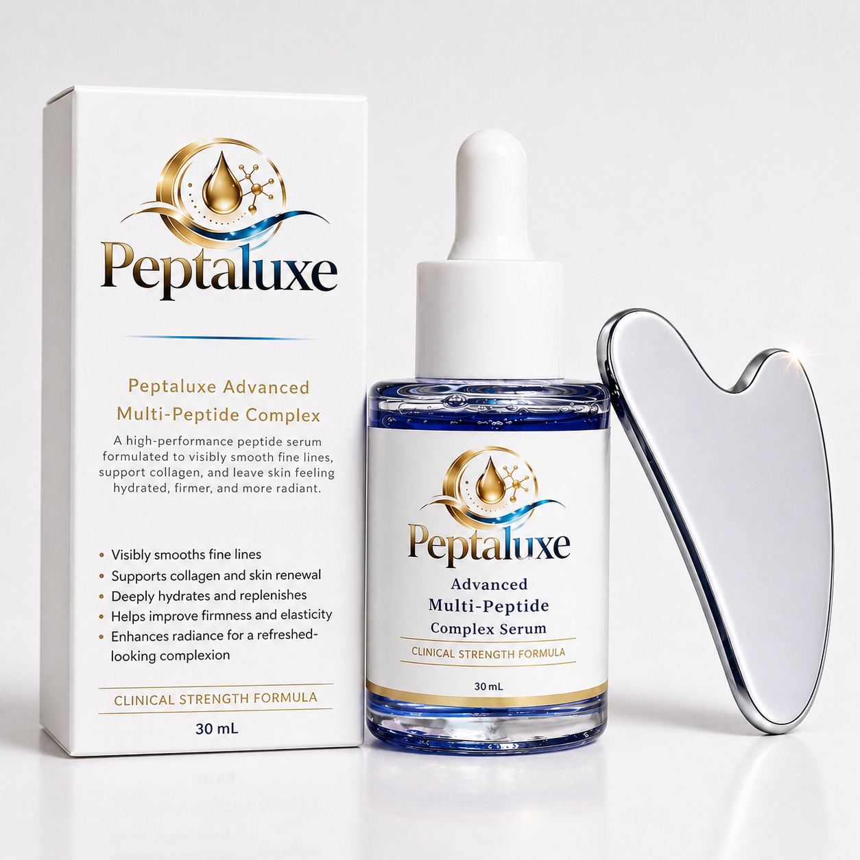 Advanced Multi-Peptide Complex Serum Duo + Heart Gua Sha Tool